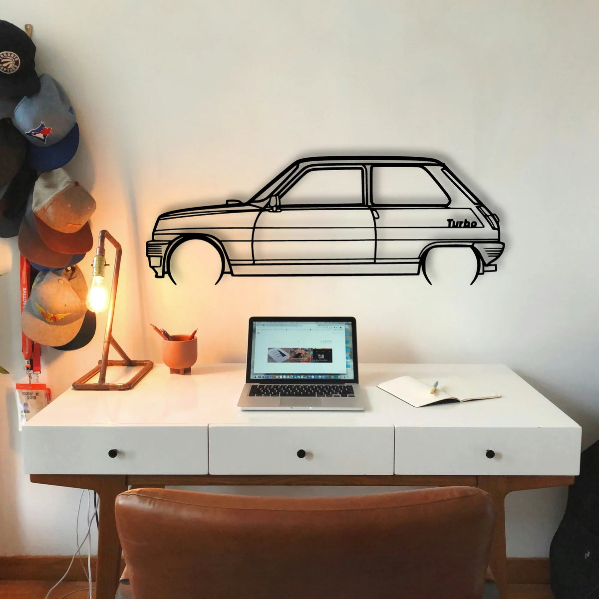 5 Alpine Turbo 1983 Classic Silhouette Metal Wall Art - Tinvibe