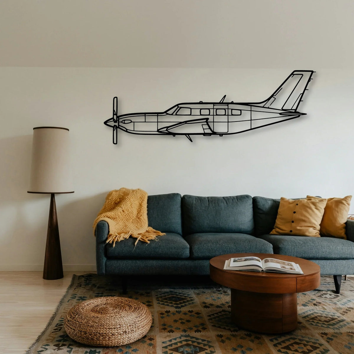 600M Sls Classic Aircraft Silhouette Metal Wall Art - Tinvibe