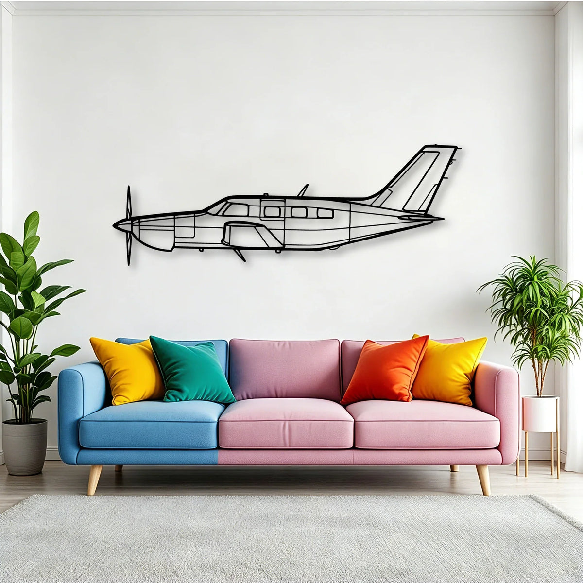 737 800 Classic Aircraft Silhouette Metal Wall Art - Tinvibe