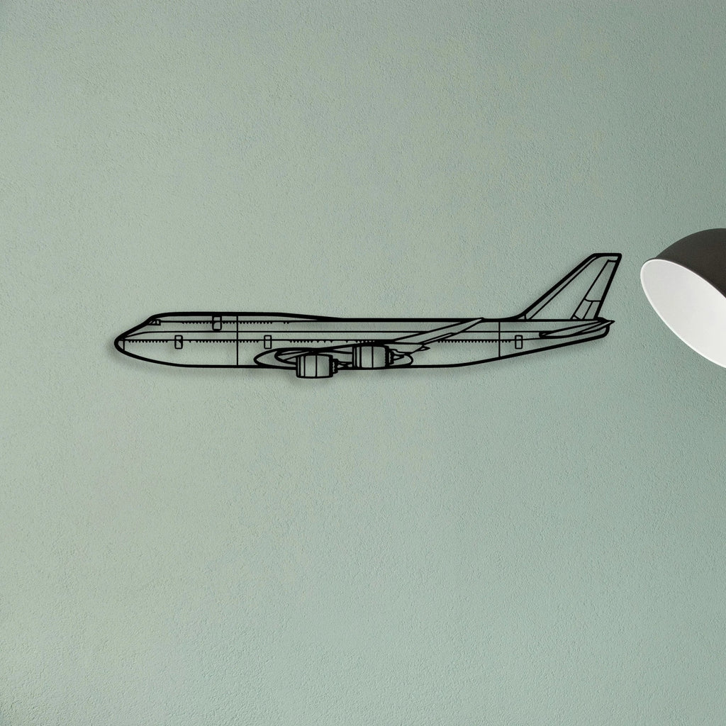 747 400F Classic Aircraft Silhouette Metal Wall Art - Tinvibe