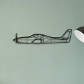 7AC Champion Classic Aircraft Silhouette Metal Wall Art - Tinvibe