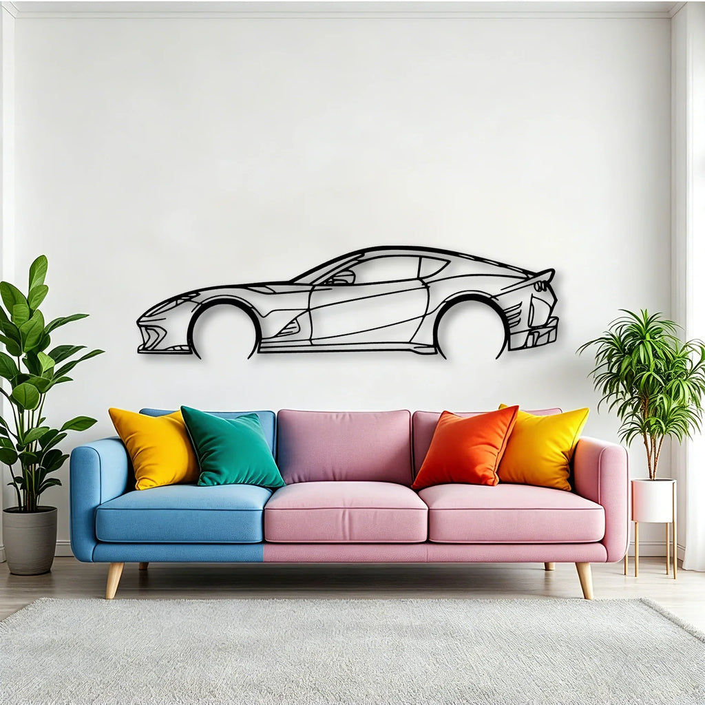 812 F12 Classic Silhouette Metal Wall Art - Tinvibe