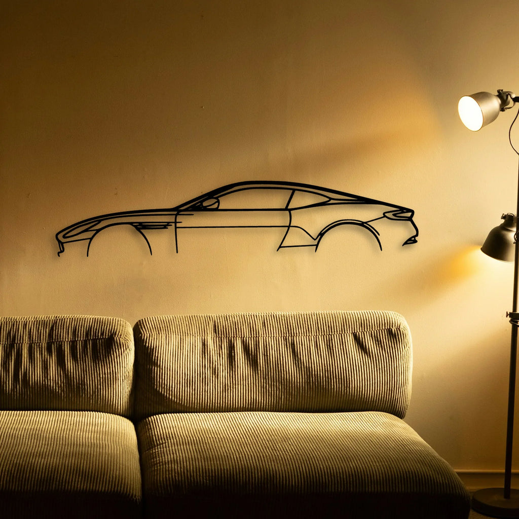 Aston DB11 Classic Silhouette Metal Wall Art - Tinvibe