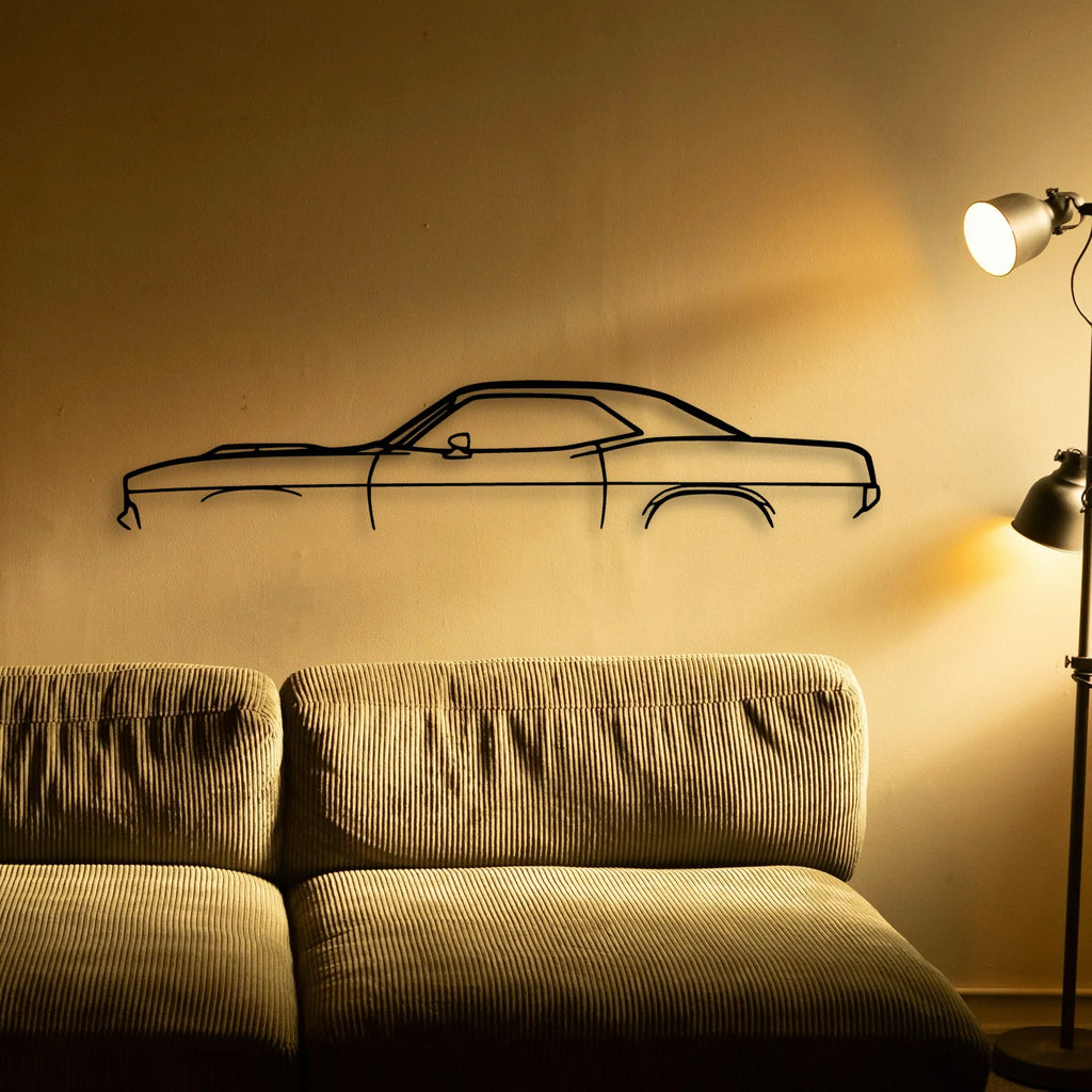 Barracuda 1970 Classic Silhouette Metal Wall Art - Tinvibe