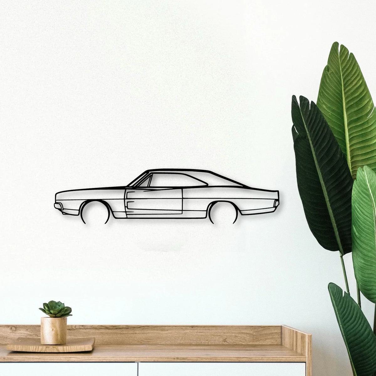Charger 1969 3 Classic Silhouette Metal Wall Art - Tinvibe