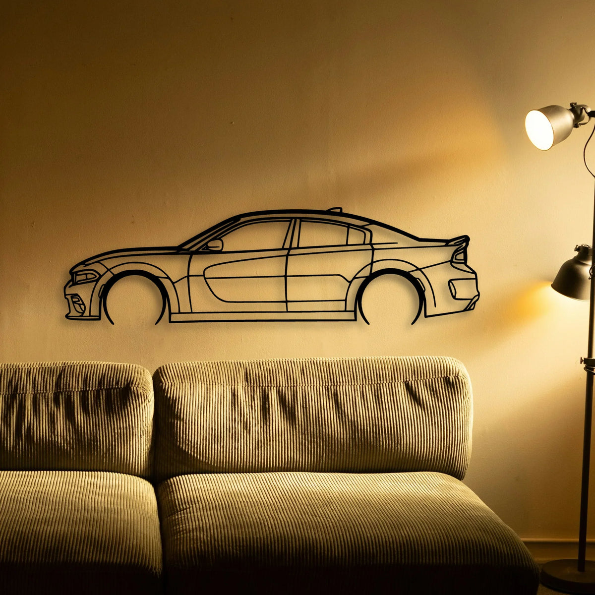 Charger Widebody 2022 Classic Silhouette Metal Wall Art - Tinvibe
