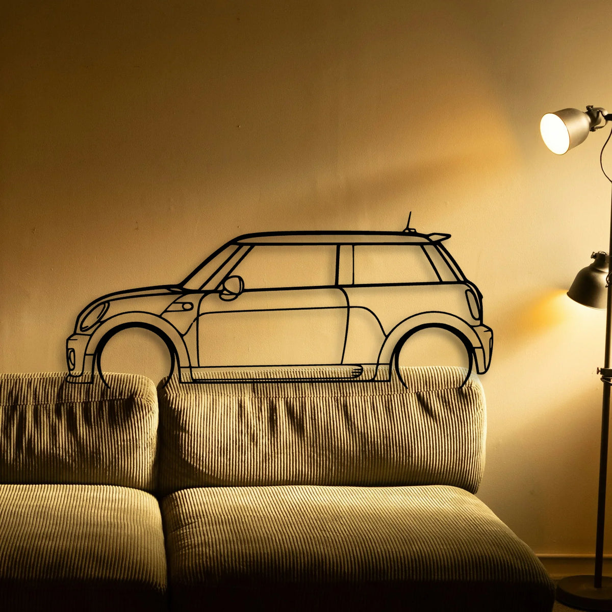 Cooper JCW 2010 Classic Silhouette Metal Wall Art - Tinvibe