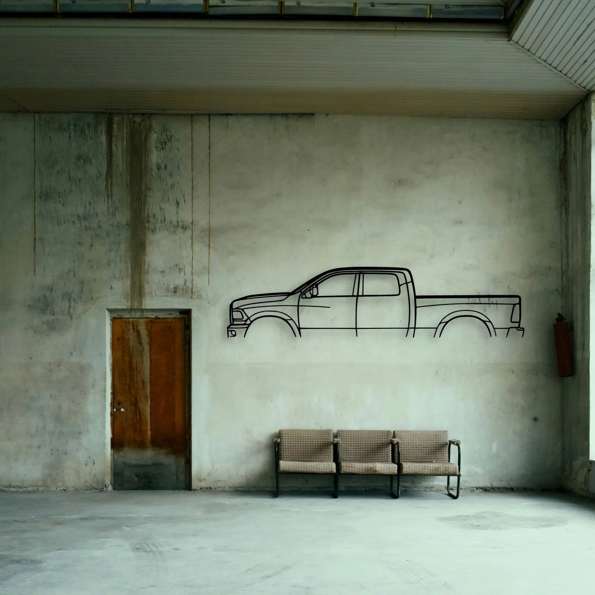 Cummins 3500 Classic Silhouette Metal Wall Art - Tinvibe