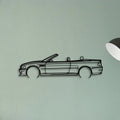 E46 M3 Convertible 2 Classic Silhouette Metal Wall Art - Tinvibe