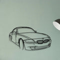 E86 Z4 Angle Classic Silhouette Metal Wall Art - Tinvibe