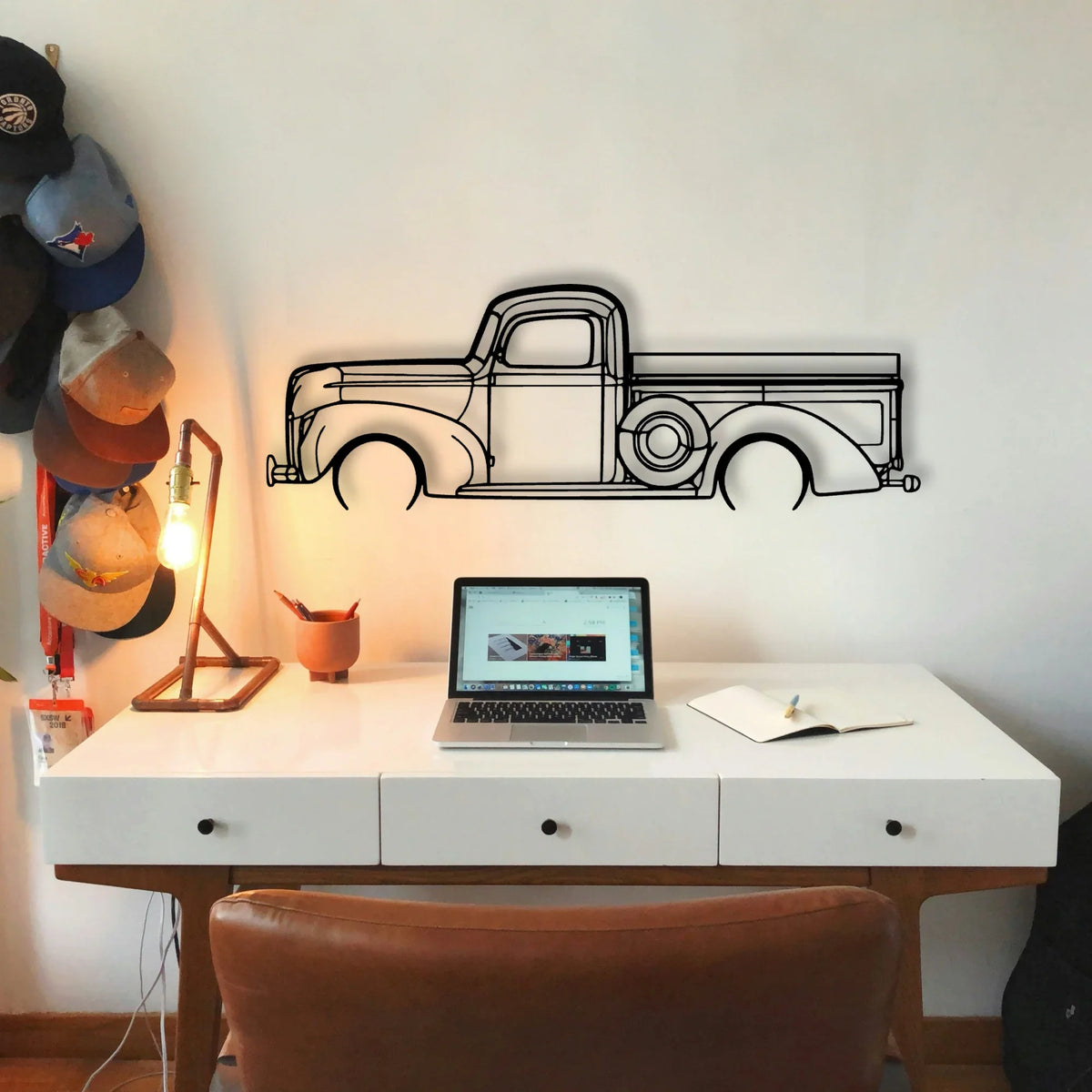 F100 1940 Classic Silhouette Metal Wall Art - Tinvibe