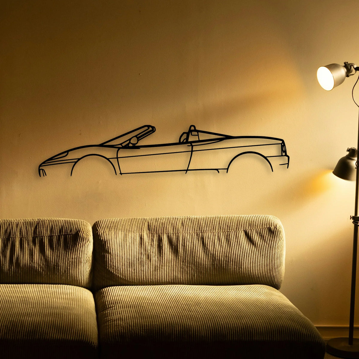 F360 Spyder Classic Silhouette Metal Wall Art - Tinvibe