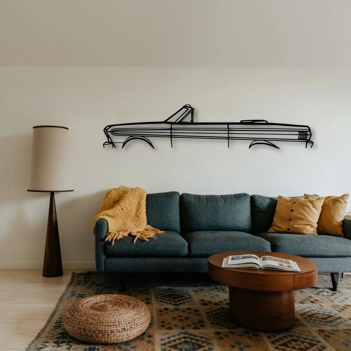 Falcon 1964 Classic Silhouette Metal Wall Art - Tinvibe