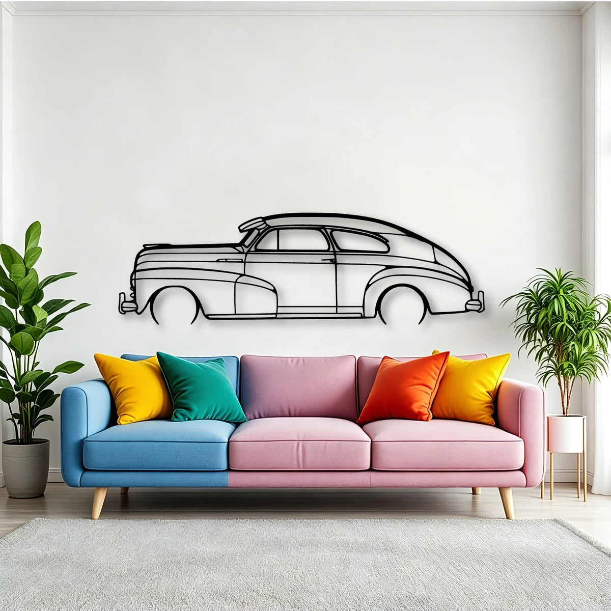 Fleetline 1947 Classic Silhouette Metal Wall Art - Tinvibe