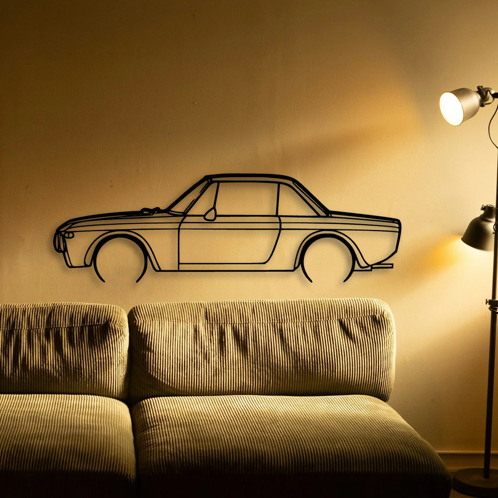 Fulvia 1970 Classic Silhouette Metal Wall Art - Tinvibe