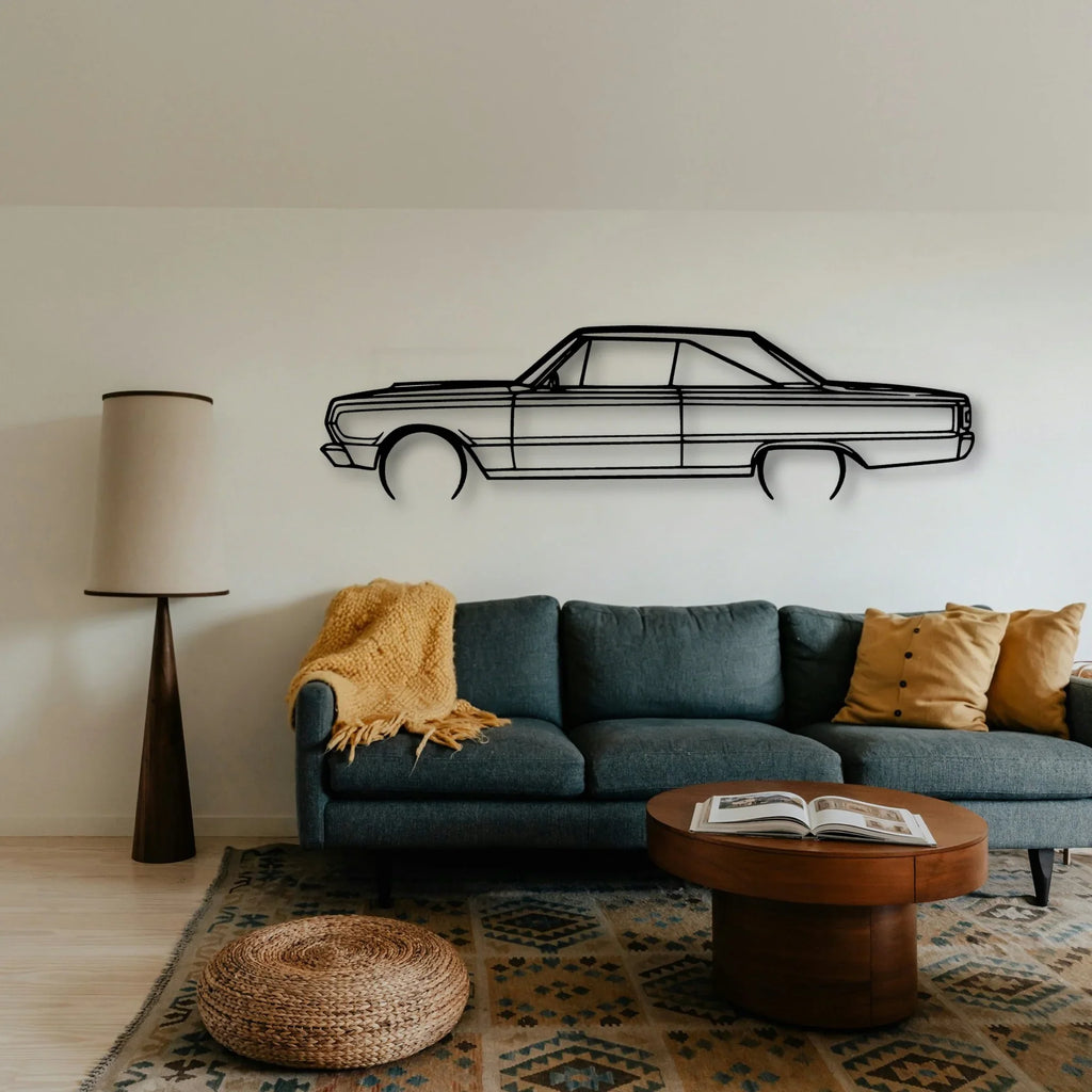 GTX 1967 Classic Silhouette Metal Wall Art - Tinvibe