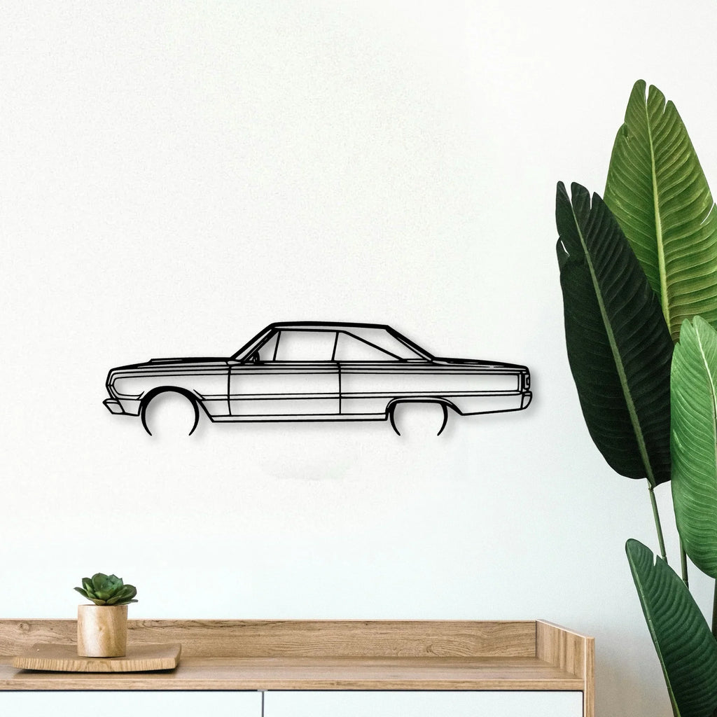 GTX 1967 Classic Silhouette Metal Wall Art - Tinvibe