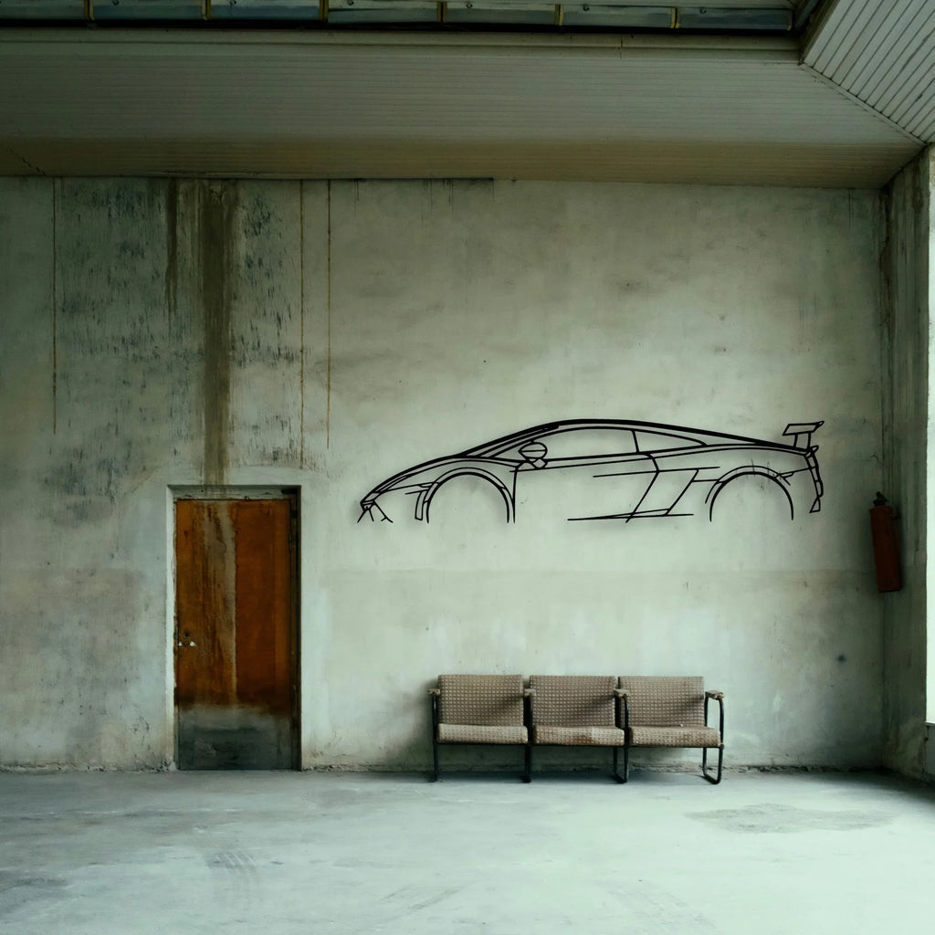 Gallardo LP570 Blancpain Classic Silhouette Metal Wall Art - Tinvibe