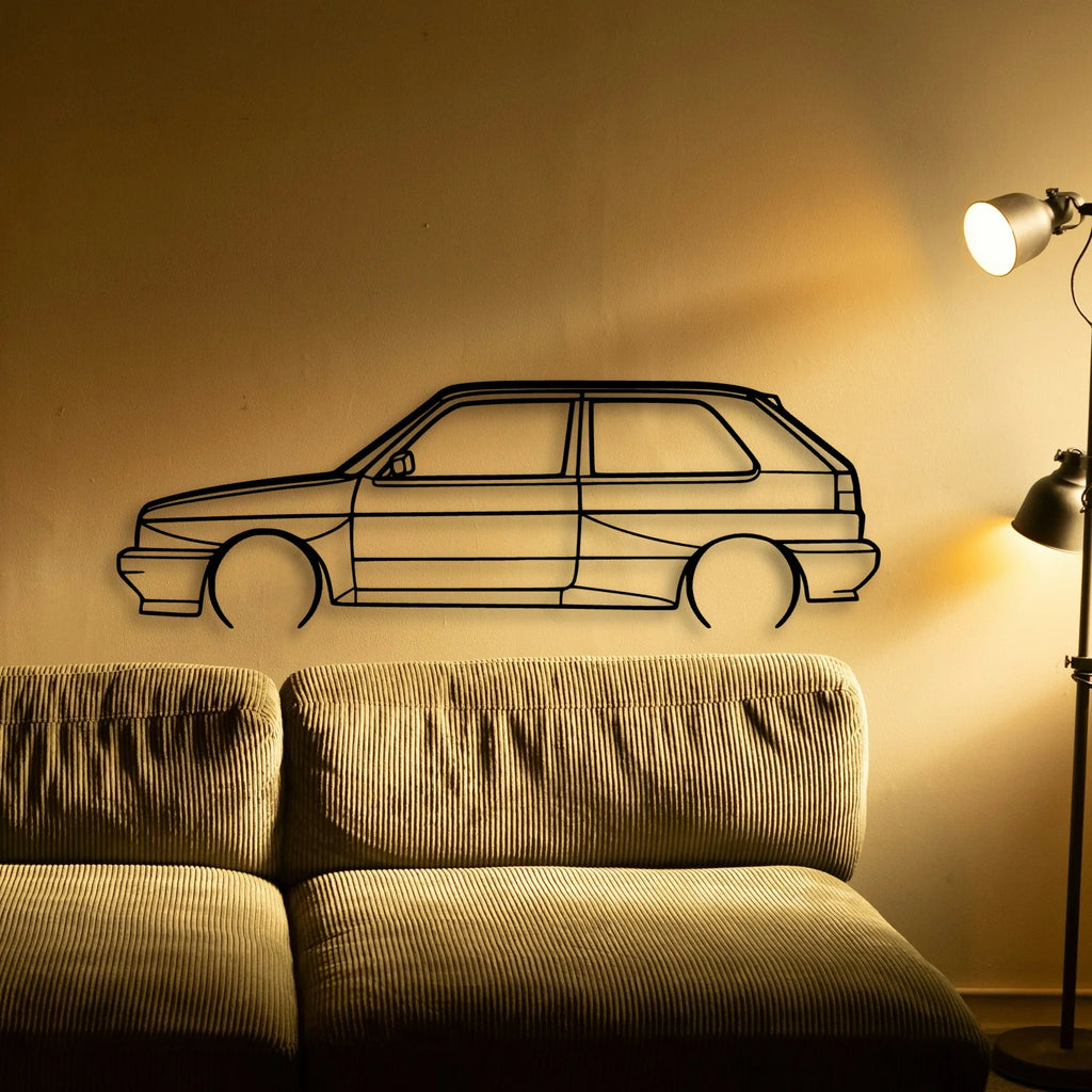 Golf Rallye Classic Silhouette Metal Wall Art - Tinvibe