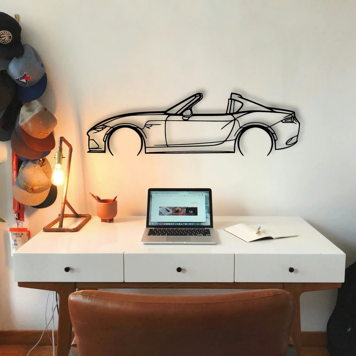 MX 5 RF 2 Classic Silhouette Metal Wall Art - Tinvibe