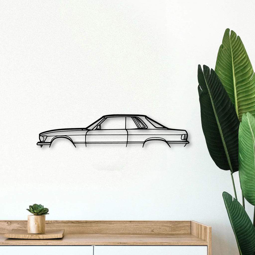 Mercedes 450 SLC Classic Silhouette Metal Wall Art - Tinvibe