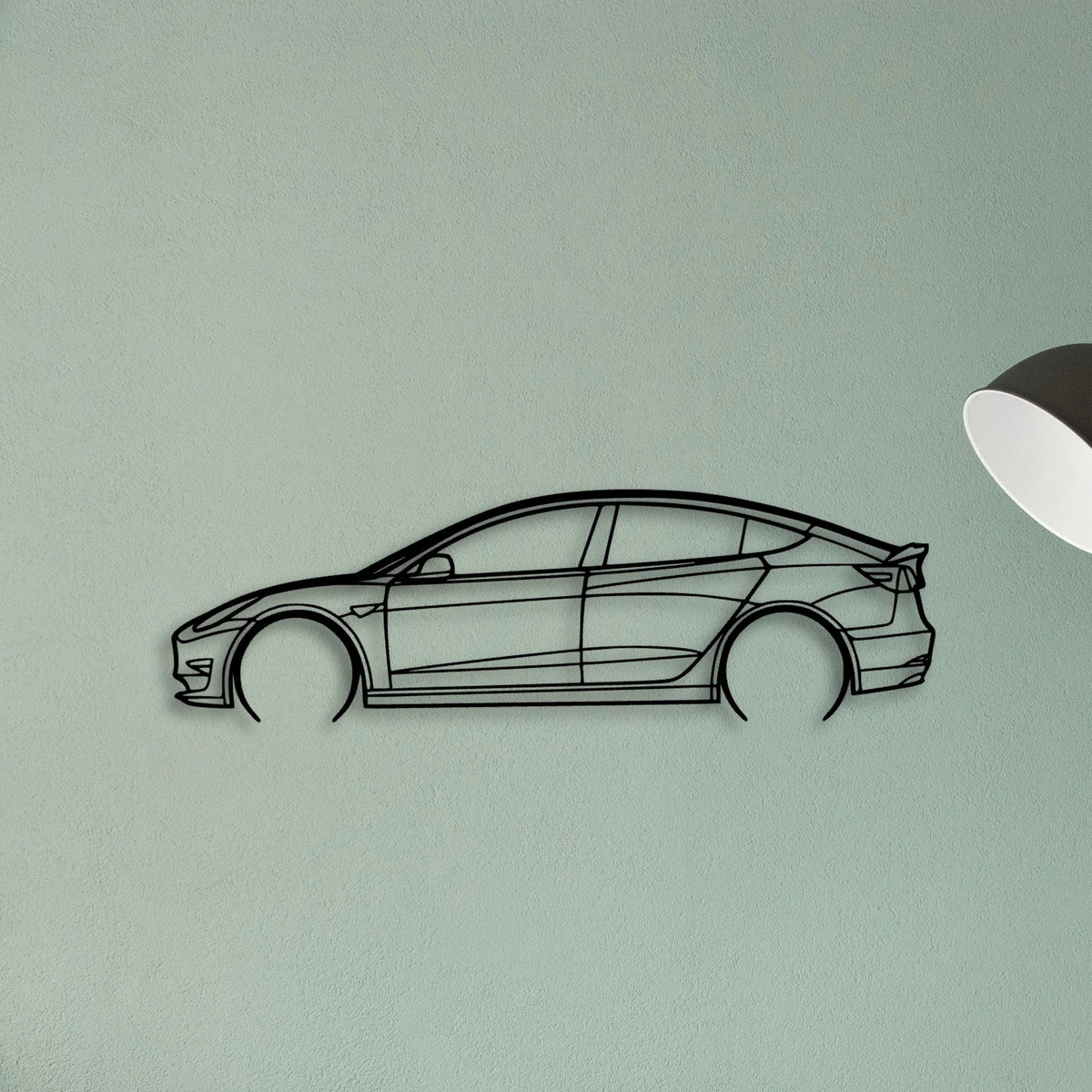 Model 3 2 Classic Silhouette Metal Wall Art - Tinvibe