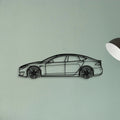 Model S Plaid 2022 Classic Silhouette Metal Wall Art - Tinvibe