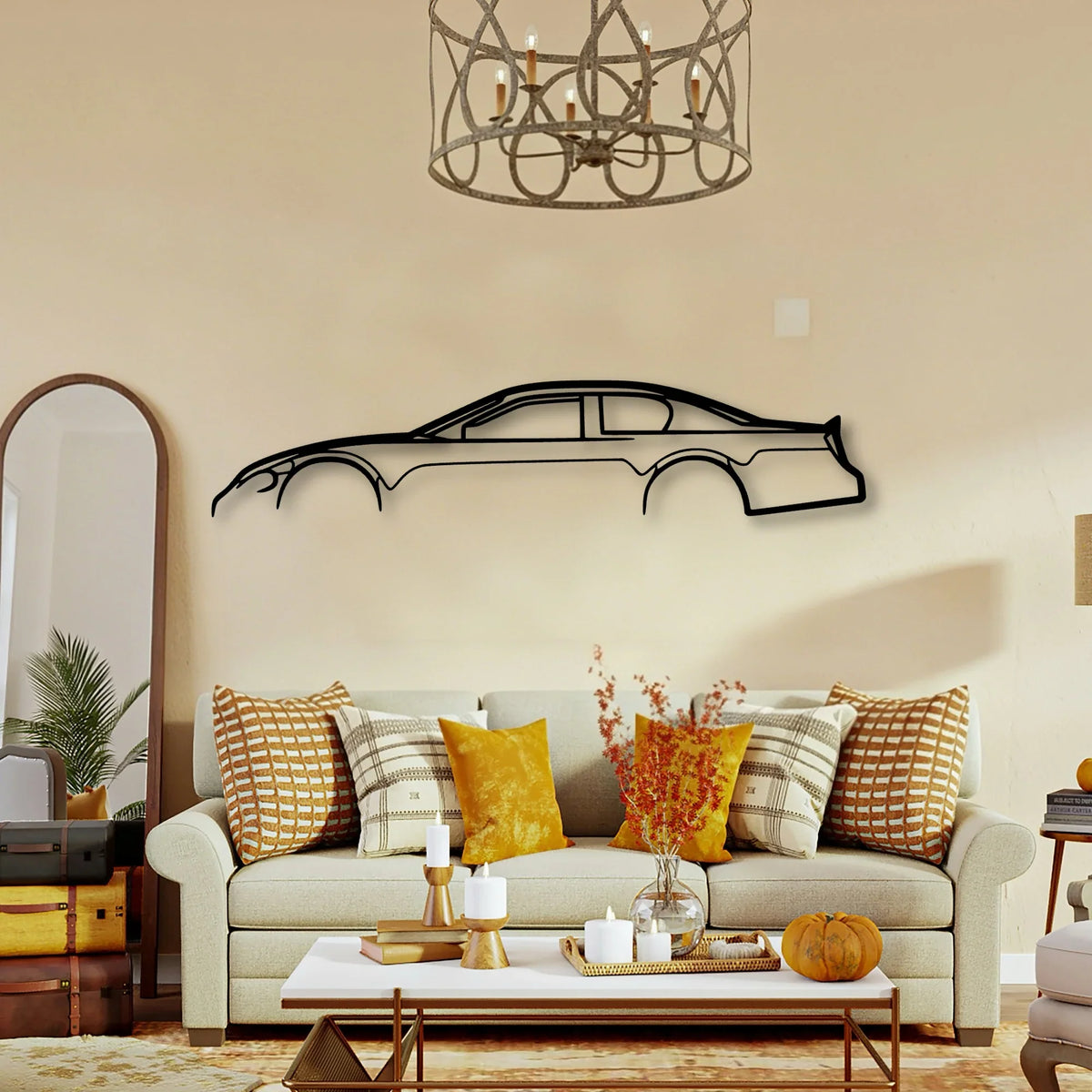 Monte Carlo Classic Silhouette Metal Wall Art - Tinvibe