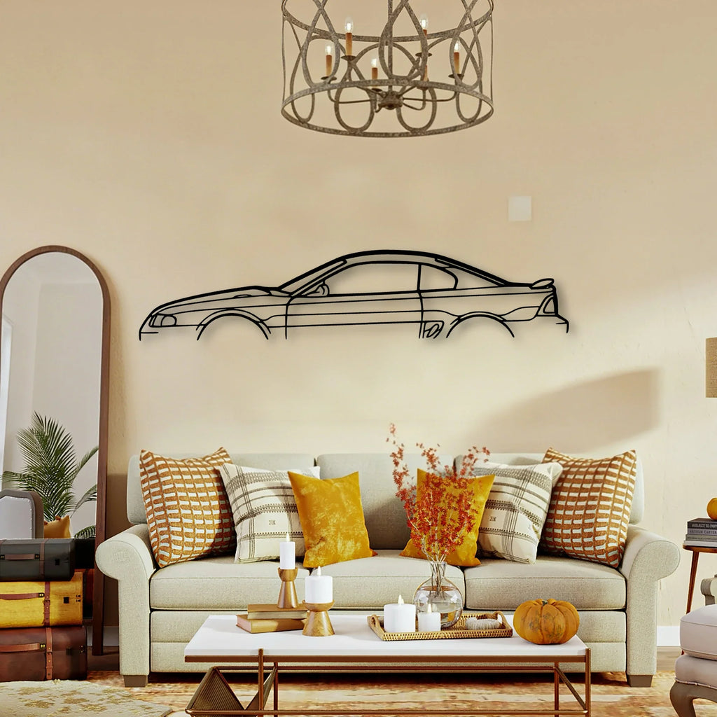 Mustang 1996 Classic Silhouette Metal Wall Art - Tinvibe