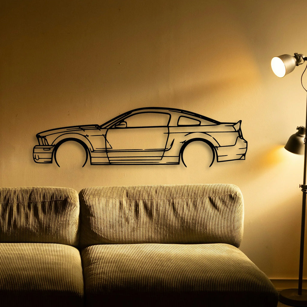 Mustang Stallion 2006 Classic Silhouette Metal Wall Art - Tinvibe