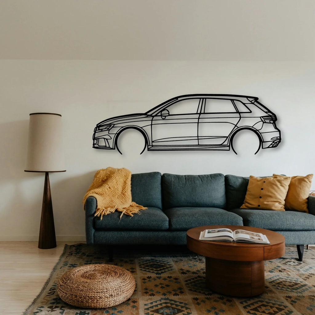 RS3 8V 2 Classic Silhouette Metal Wall Art - Tinvibe