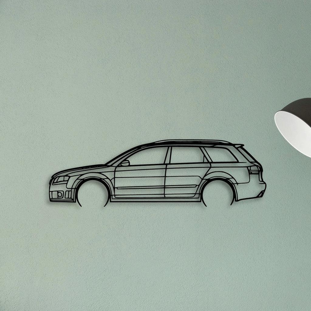 RS4 Avant 2006 Classic Silhouette Metal Wall Art - Tinvibe