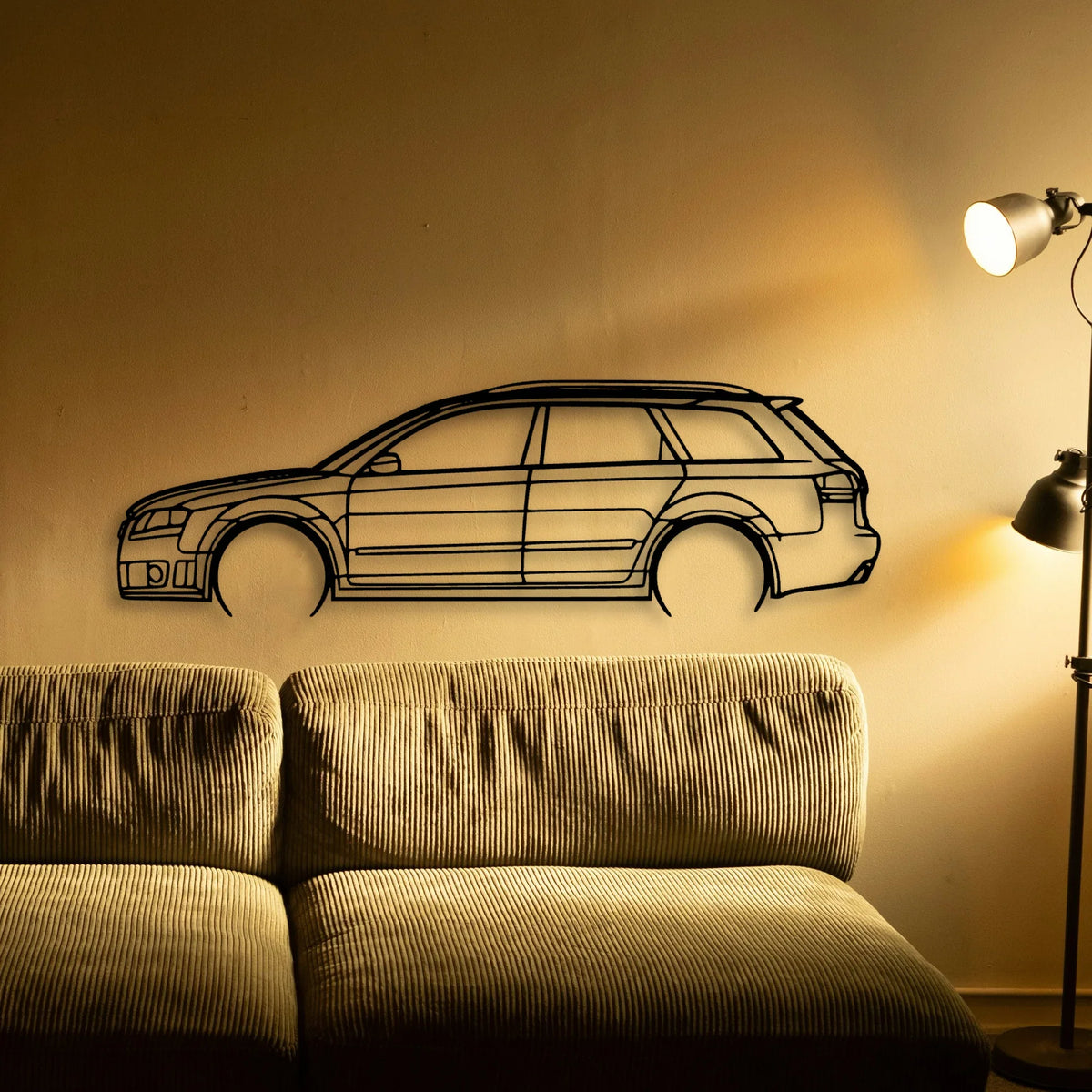 RS4 Avant 2006 Classic Silhouette Metal Wall Art - Tinvibe