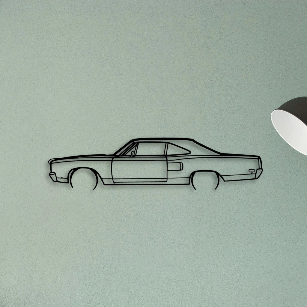 Road Runner 1970 Classic Silhouette Metal Wall Art - Tinvibe