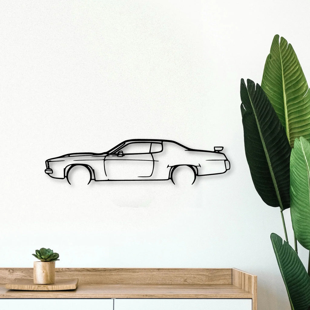 Road Runner 1974 Classic Silhouette Metal Wall Art - Tinvibe