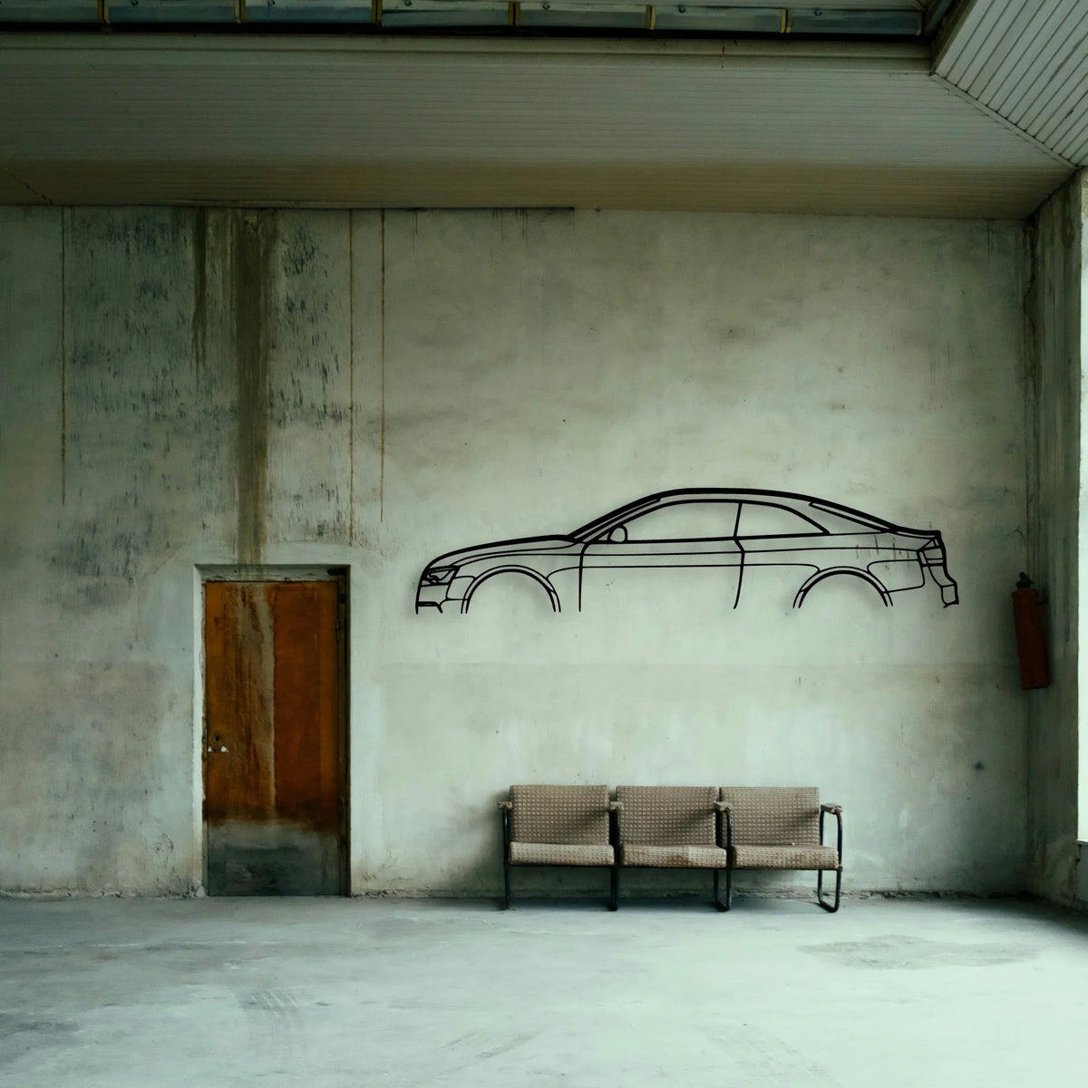 S5 Coupe MK1 Classic Silhouette Metal Wall Art - Tinvibe