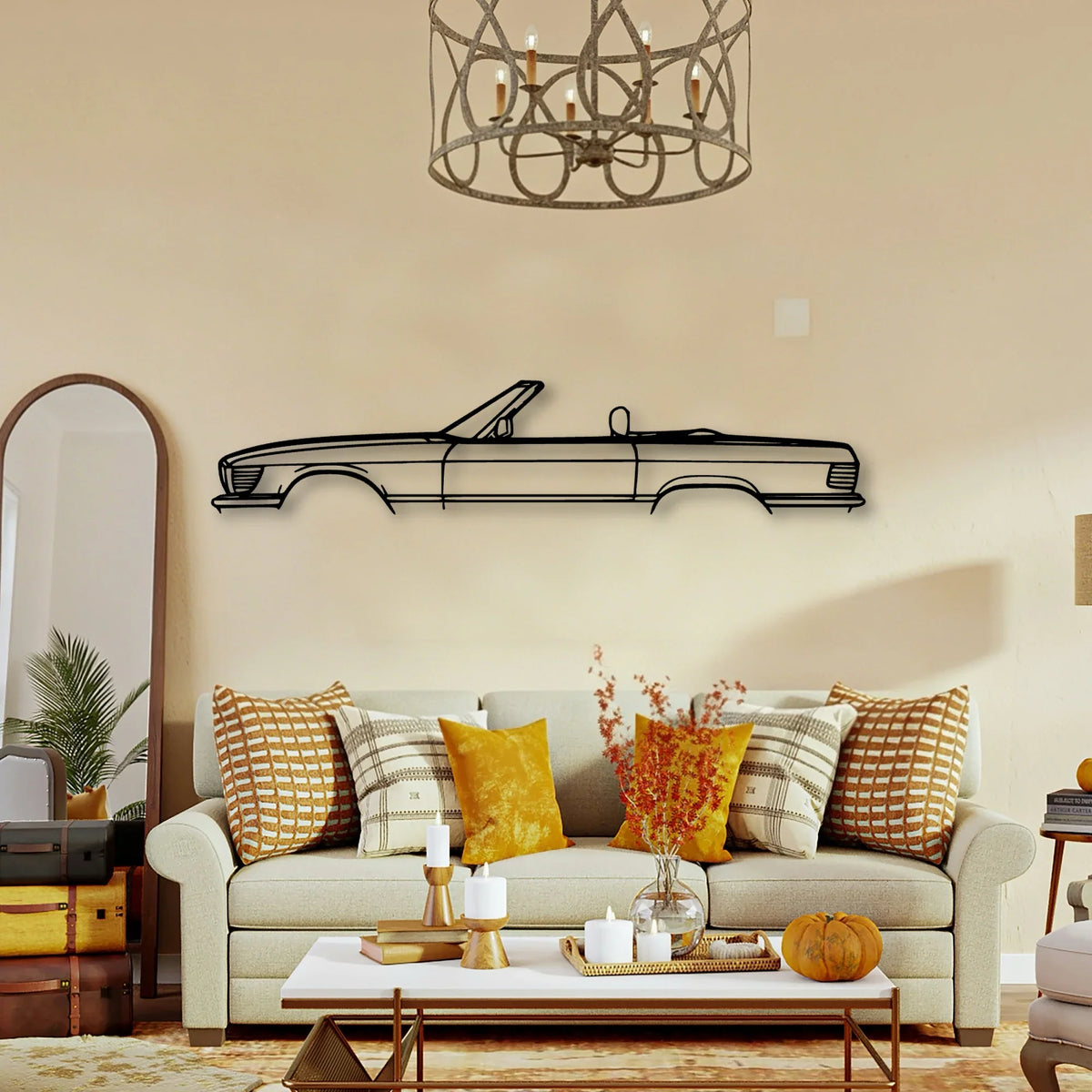 SL 560 1988 Classic Silhouette Metal Wall Art - Tinvibe