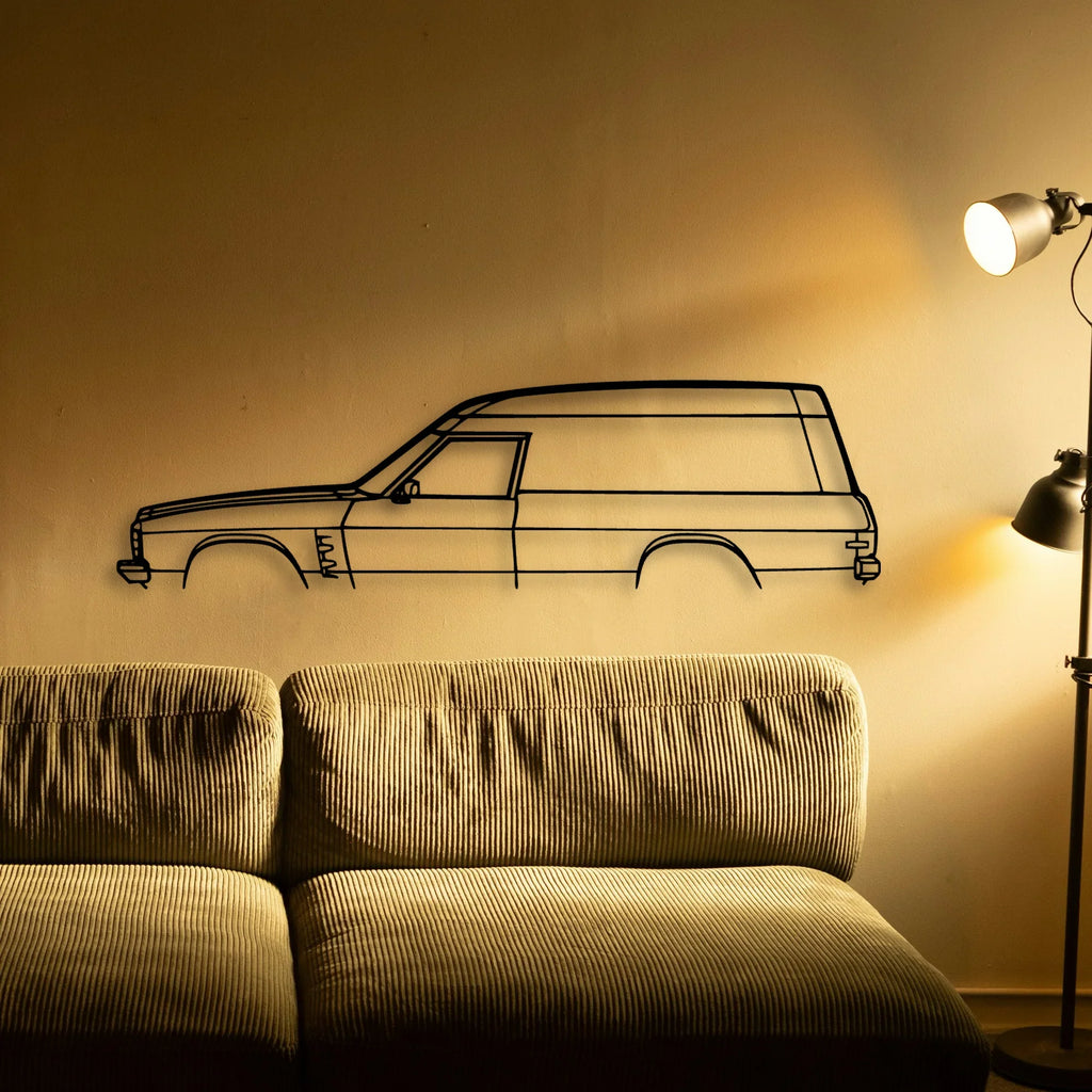Sandman Panelvan 1975 Classic Silhouette Metal Wall Art - Tinvibe