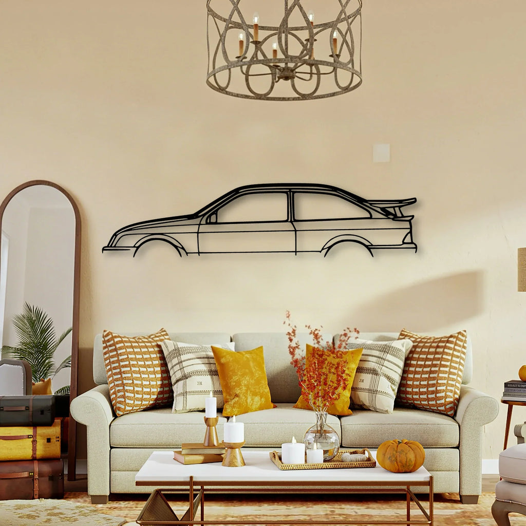 Sierra Cosworth RS500 1988 Classic Silhouette Metal Wall Art - Tinvibe