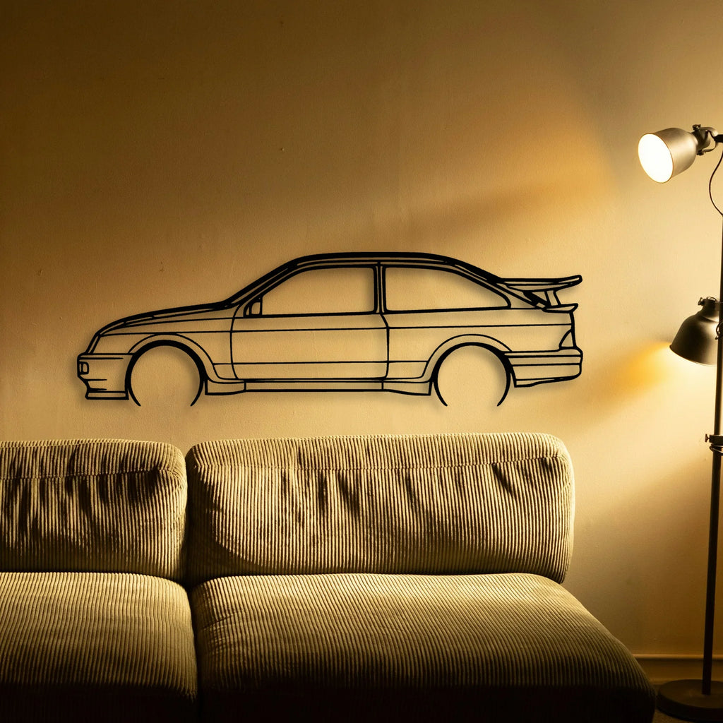 Sierra RS500 1987 Classic Silhouette Metal Wall Art - Tinvibe