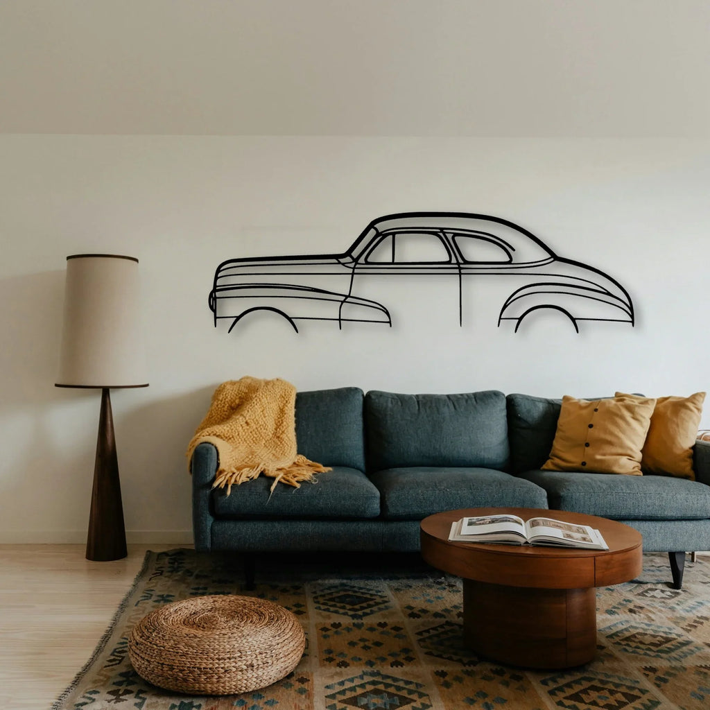Stylemaster Coupe 1948 Classic Silhouette Metal Wall Art - Tinvibe
