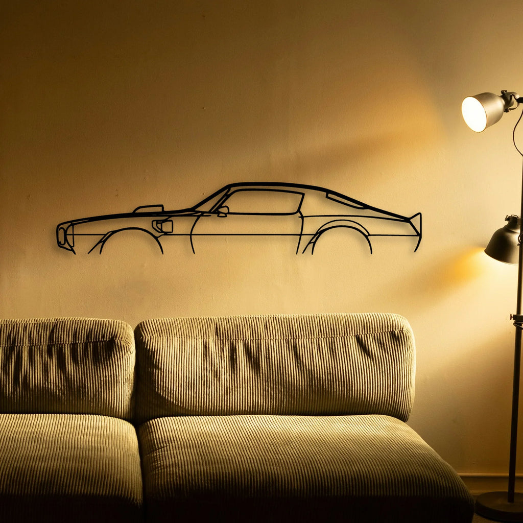 Trans AM 1973 Classic Silhouette Metal Wall Art - Tinvibe