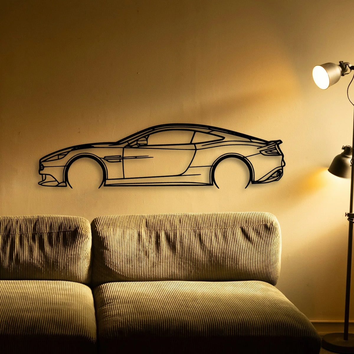 Vanquish S 2017 Classic Silhouette Metal Wall Art - Tinvibe