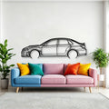 WRX 2012 Sedan Classic Silhouette Metal Wall Art - Tinvibe