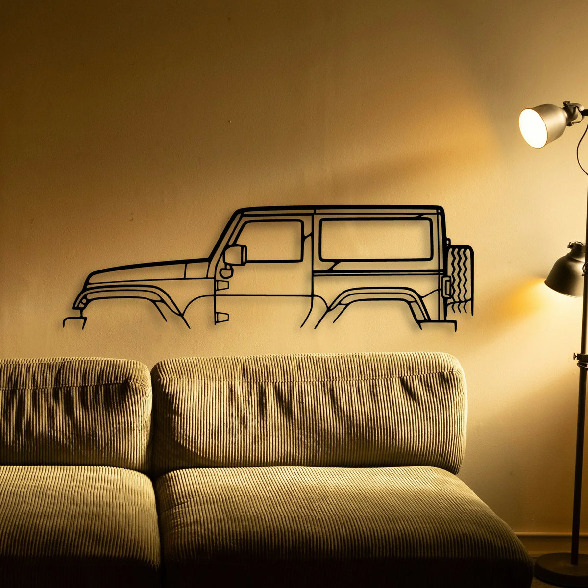 Wrangler 2013 Classic Silhouette Metal Wall Art - Tinvibe