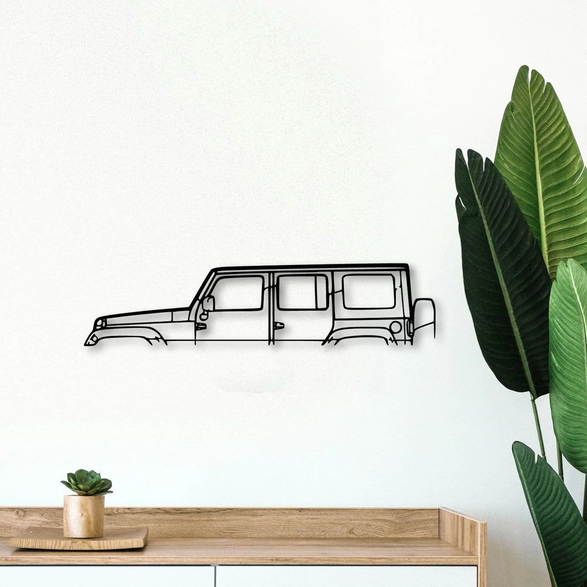 Wrangler 2016 Classic Silhouette Metal Wall Art - Tinvibe