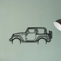 Wrangler 2 Door Classic Silhouette Metal Wall Art - Tinvibe