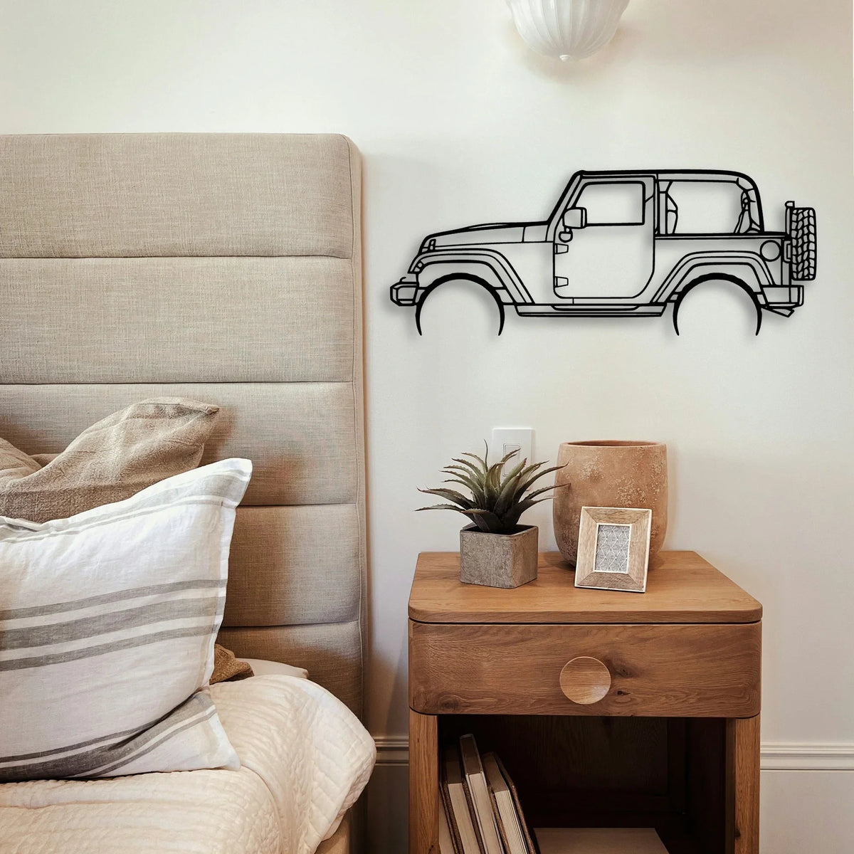 Wrangler 2 Door Classic Silhouette Metal Wall Art - Tinvibe
