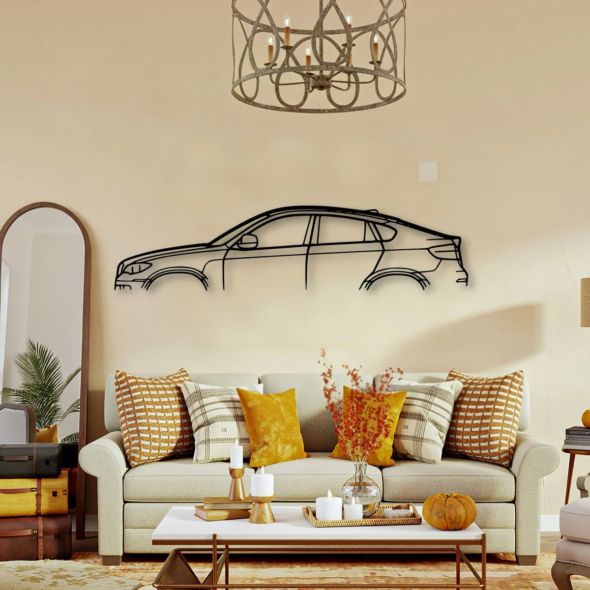 X6 2013 Classic Silhouette Metal Wall Art - Tinvibe