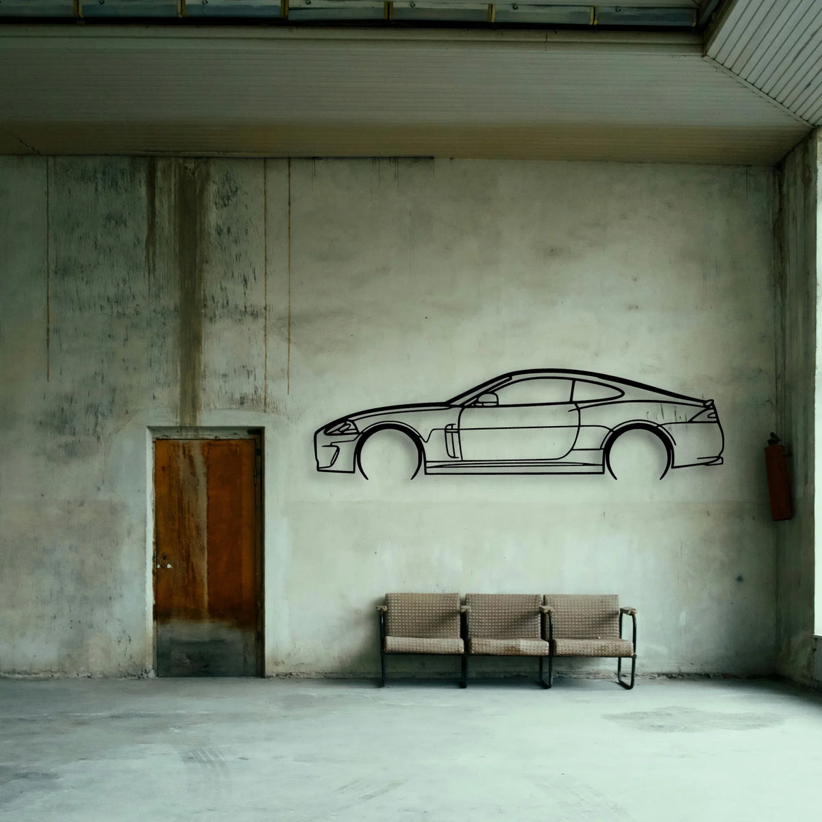 XK Classic Silhouette Metal Wall Art - Tinvibe